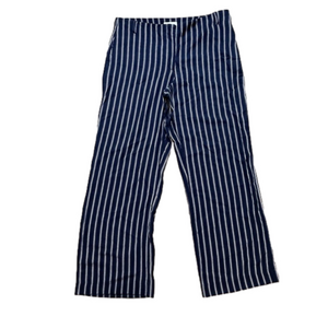 Reitman’s Blue and White Striped High Rise Wide Leg Pants Size 10 Petite